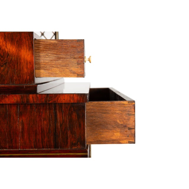 Pair of English Regency Rosewood Bookcase Cabinets Att. John McLean C. 1820 For Sale - Image 16 of 18