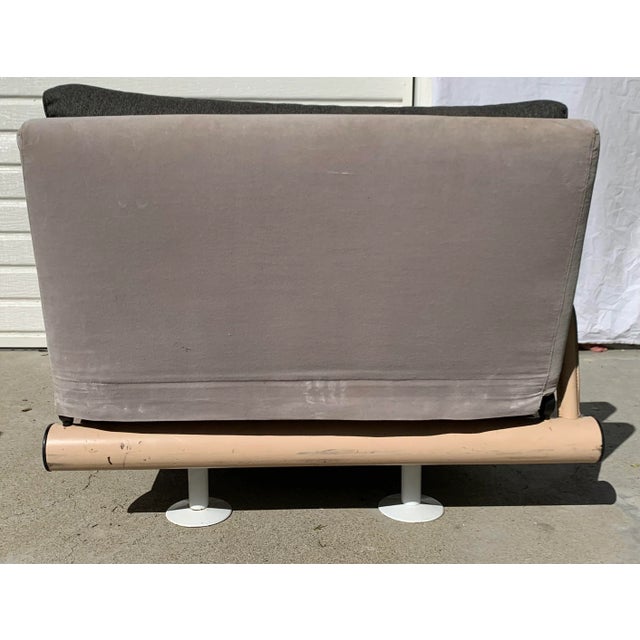 Charcoal 1980s Mid Century Modern Reclining Chaise Lounge For Sale - Image 8 of 13