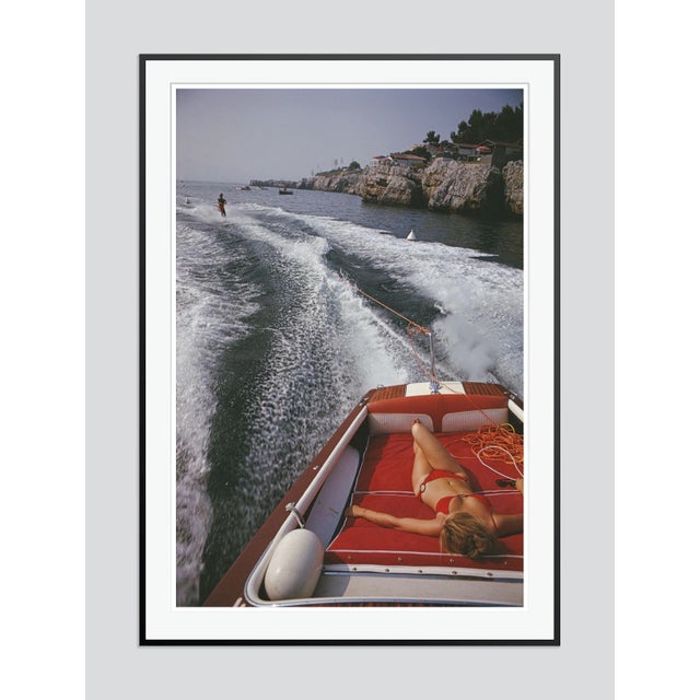 Modern Leisure in Antibes 1969 by Slim Aarons Framed C Print For Sale - Image 3 of 3