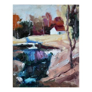 Modern Impressionist Landscape Oil Original Art For Sale