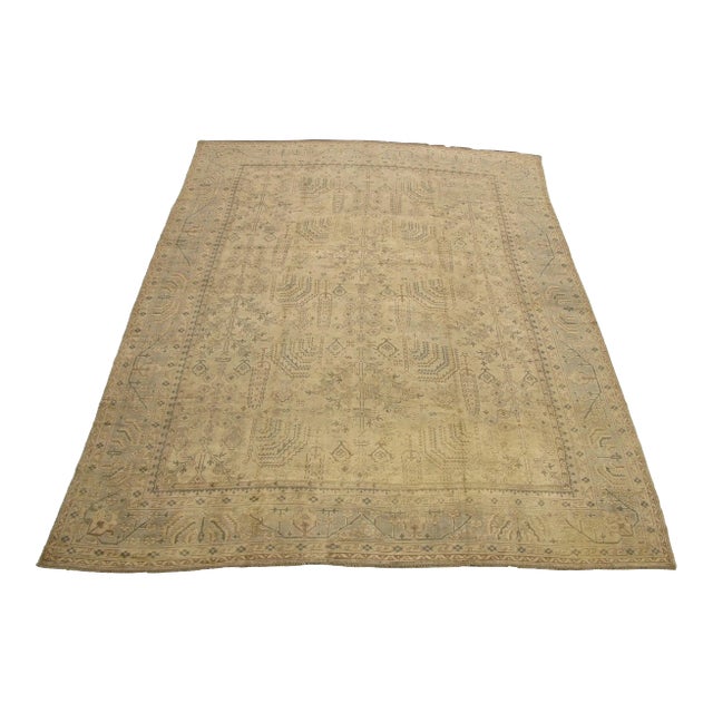 Antique Oushak Rug 15.4x11.5 For Sale