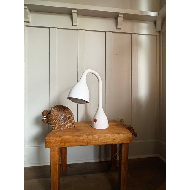 Postmodern Late 20th Century Postmodern White Gooseneck Desk Lamp by Michael Graves For Sale - Image 3 of 12