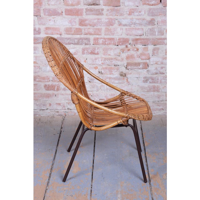 Brown Mid-Century Modern Armchairs in Rattan by Alan Fuchs, 1940s, Set of 3 For Sale - Image 8 of 14