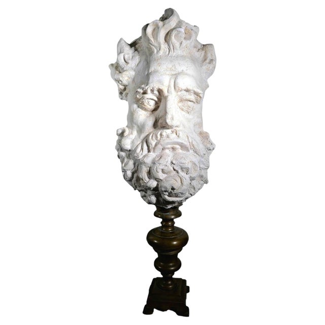 19th Century Grand Sculpture of Zeus, 1880s For Sale