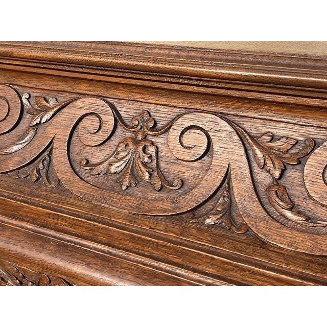 Brown Renaissance Oak Display Cabinet For Sale - Image 8 of 13