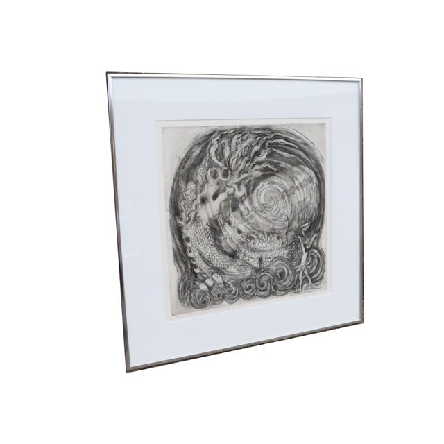 Metal Vintage Millie Breen Serigraph Signed - Consider the Behemoth I Made With Thee For Sale - Image 7 of 13