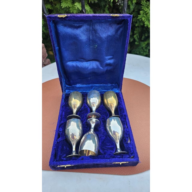 Silver EPNS Plated Goblets in a Box, 1960s, Set of 7 For Sale - Image 8 of 8