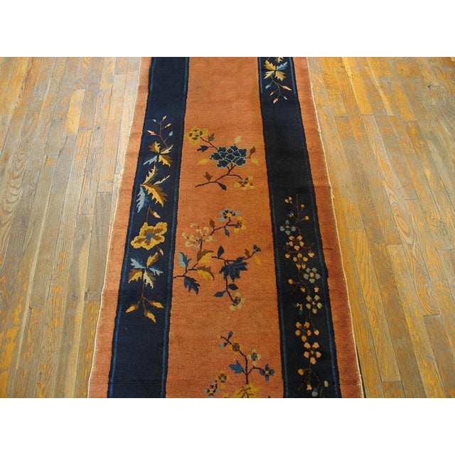 1920s Chinese Art Deco Carpet ( 2'6"x 11'9" - 76 x 358 ) Antique Chinese - Art Deco Hallway Runner Wool Rug, Country of...