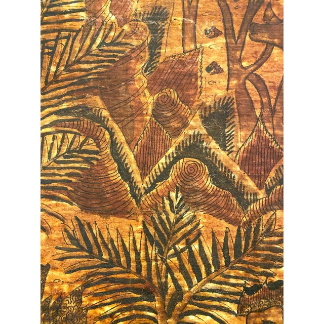 Paint Antique Balinese Kamasan Wayang Painting – Traditional Mythological Scene 31" For Sale - Image 7 of 12