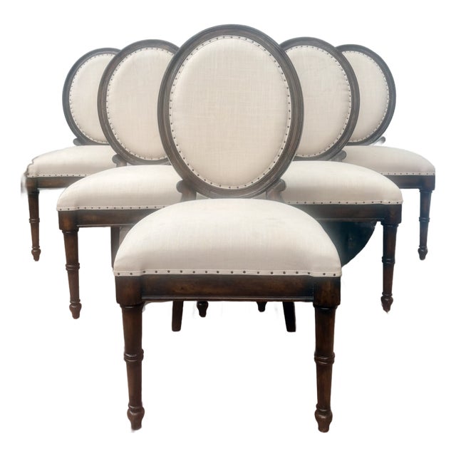 Stanley Furniture European Farmhouse Louis XVI Medallion Dining Chairs-Set of 6 For Sale