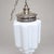 Art Deco Art Deco Skyscraper Milk Glass Pendant Light, Large 22" Hardwired Ceiling Fixture New Wiring For Sale - Image 3 of 16