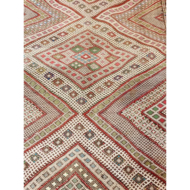 Mid 20th Century Vintage Moroccan Zemmour Hanbel Tribal Runner Rug, Circa 1960s For Sale - Image 5 of 17