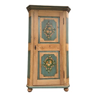 Early 20th Century Tyrolean Hand Painted Armoire For Sale