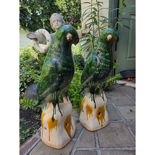 Chinese 1960s Large Vintage Parrot Finials, Pair For Sale - Image 3 of 6