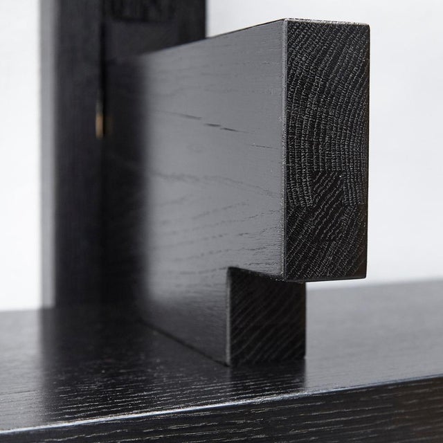 Black B17 Wall-Mounted Book Shelf by Pierre Chapo for Chapo Creation For Sale - Image 8 of 18