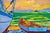 Poezia Marina, Spain - Fauvist Landscape - Limited Edition Screenprint #12/150 by Guido Lopez For Sale - Image 4 of 6