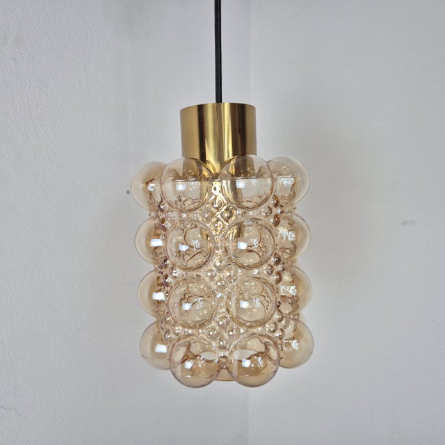 Bubble Glass Pendant Lamp by Helena Tynell for Limburg, 1970s For Sale - Image 4 of 8
