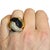 Black Vintage 18k Gold Fluted Black Onyx and Diamond Knot Style Ring, Size 6.75 For Sale - Image 8 of 8
