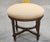 French Antique 1930s French Louis XVI Style Oval Upholstered Giltwood Vanity Bench Stool For Sale - Image 3 of 5