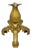 Vintage Baroque Style Gold Cast Aluminum Metal Tripod Pedestal Table Base For Sale