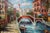 Vicentini Artist Signed Venice Canal Framed Oil Painting on Canvas For Sale - Image 9 of 11