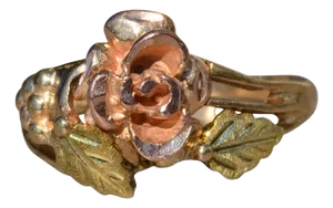 The Novalee: Ladies Vintage 10K Two Tone Floral Cocktail Ring