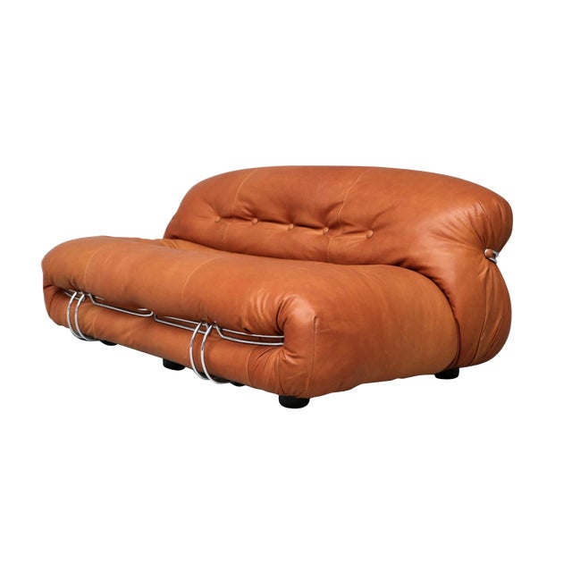 1970s Vintage Afra & Tobia Scarpa "Soriana" Two-Seater Sofa For Sale