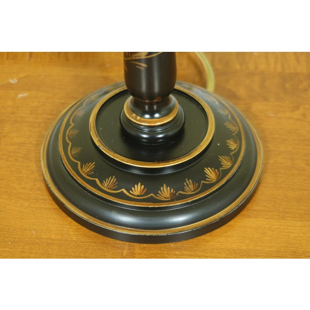 Dawn Arrowsmith Arrowsmith Paint Decorated Toleware Table Lamp For Sale - Image 4 of 6