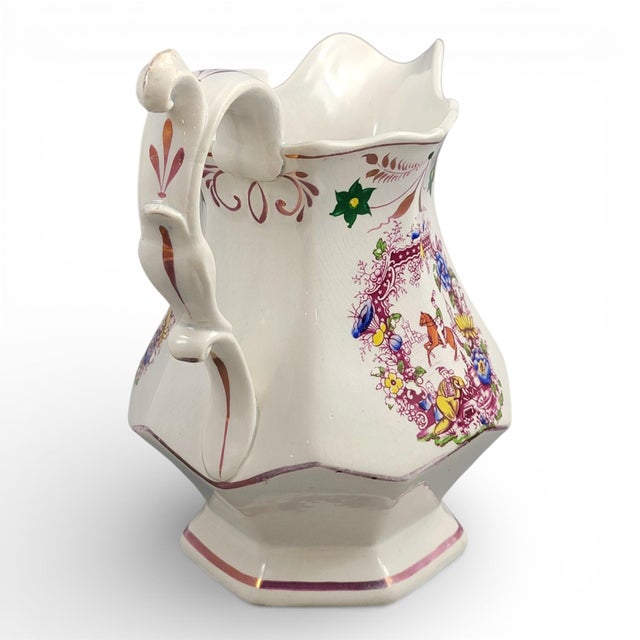 Late 18th Century Georgian Staffordshire Jug with Hand-Painted Oriental Motifs For Sale - Image 6 of 14