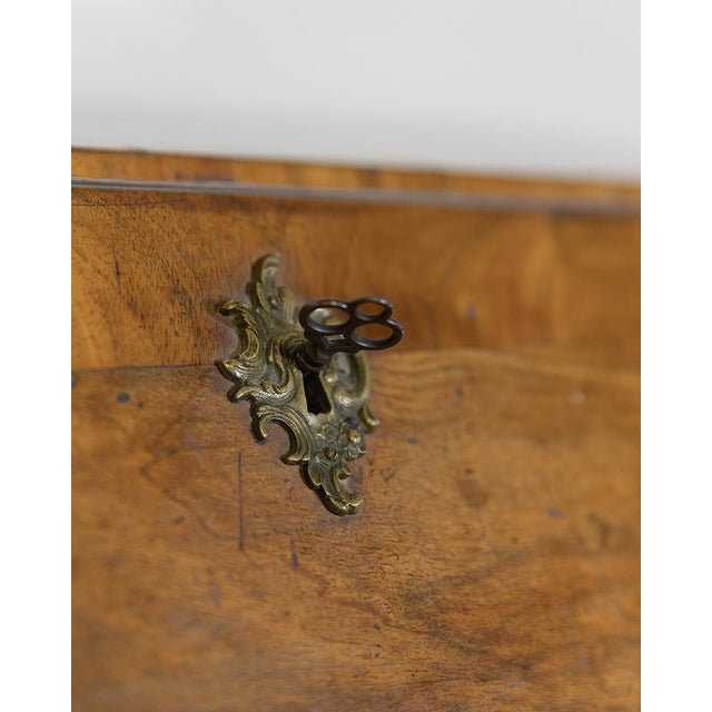 19th Century 19th Century Louis XV Burled Walnut Secretary Desk For Sale - Image 5 of 9