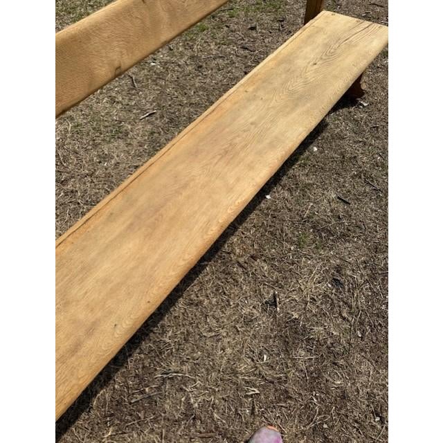 Wood Large 19th Century French Country Bleached Solid Oak Benches For Sale - Image 7 of 15