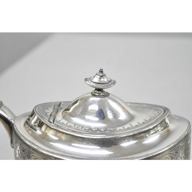 Antique James Dixon & Sons 4186 Victorian Silver Plated Tea Service Set - 4 PCS For Sale - Image 11 of 16