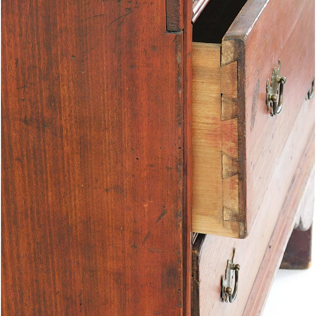Mid 18th Century Mid 18th Century Queen Anne New England Tall Blanket Chest For Sale - Image 5 of 7