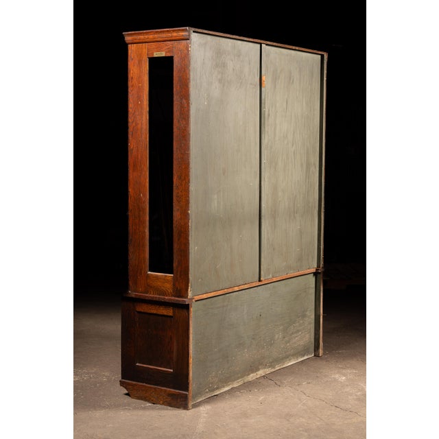 Antique Kewaunee Quarter-Sawn Oak Laboratory Display Cabinet, Circa 1910s–1920s For Sale - Image 12 of 12