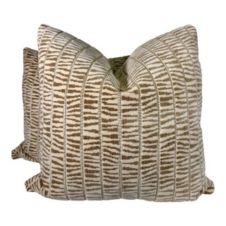 Cowtan & Tout "Mandara" in Sand 22" PIllows-A Pair For Sale