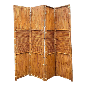 Vintage Split Bamboo Folding Screen