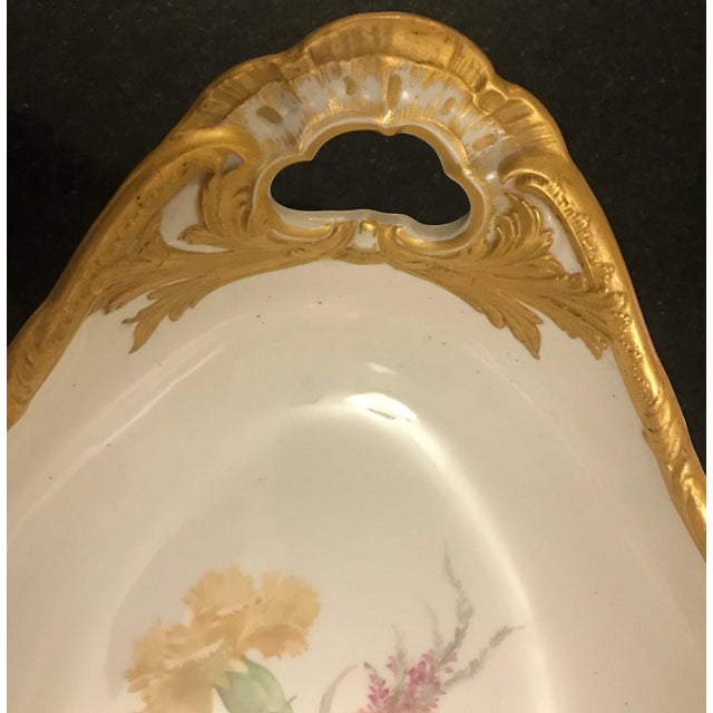 Ceramic Vintage Kpm Hand Painted Porcelain and Gilt Bowl For Sale - Image 7 of 10