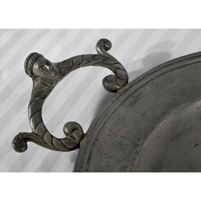 Early 20th Century Tureen and Tray in Fine Pewter by L. Houzeaux, 1930s, Set of 2 For Sale - Image 16 of 18
