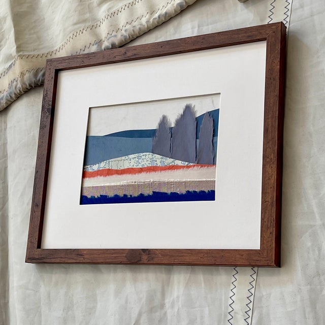 Contemporary Contemporary Semi-Abstract​ Mixed Media Nautical Sailcloth Landscape​ - By JJ-Hogan | the Power of Presence, Framed For Sale - Image 3 of 9