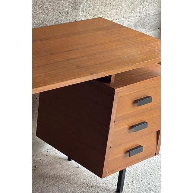 Wood Model CM172 Desk by Pierre Paulin Desk for Thonet, 1960s For Sale - Image 7 of 8