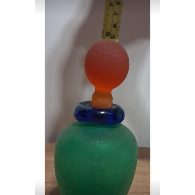 1980s Vintage Franco Moretti Salvo Hand Blown Perfume Bottle. 1980 Post Modern, Signed For Sale - Image 5 of 6