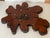 Gorgeous large vintage red wood slab wall clock organic modern rustic style.