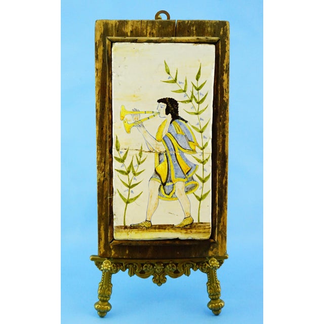 MEASUREMENTS: Height: 41.5 cm; Width: 23 cm; Depth: 5.5 cm; Weight: 3.2 kg Item : A large decorative tile made of...