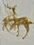 Mid 20th Century Mid 20th Century Hollywood Regency Large Brass Deer Sculptures - A Pair For Sale - Image 5 of 8
