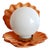 Vintage Seashell Lamp in Ceramic and Glass, 1980s For Sale