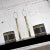 1970s Modern Hollywood Regency Lamps Lucite & Brass Plate Black With Shades Style Karl Springer - A Pair For Sale - Image 11 of 16