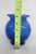 Mid 20th Century Mid Century Modern Glass Cobalt Blue Ruffle Rim Round Vase For Sale - Image 5 of 9