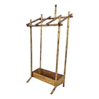 Chinoiserie Faux Bamboo Umbrella Stand, 1960s For Sale