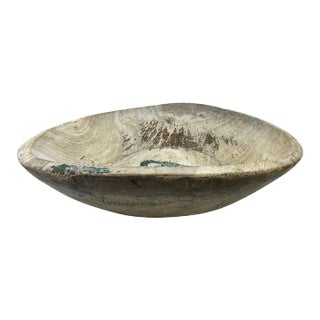 1970s Vintage Wooden Parat Bowl - Medium For Sale