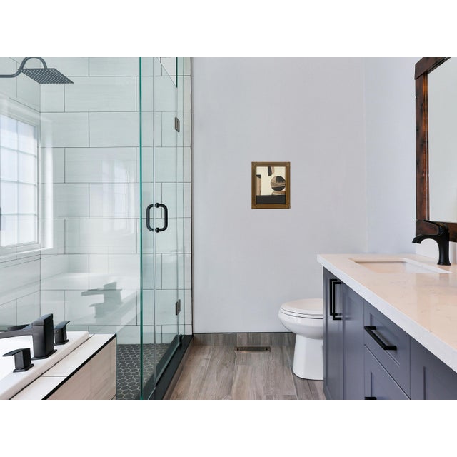 "Titration" Abstract Painting in Antique Frame, Transitional Wall Art For Sale In Minneapolis - Image 6 of 11